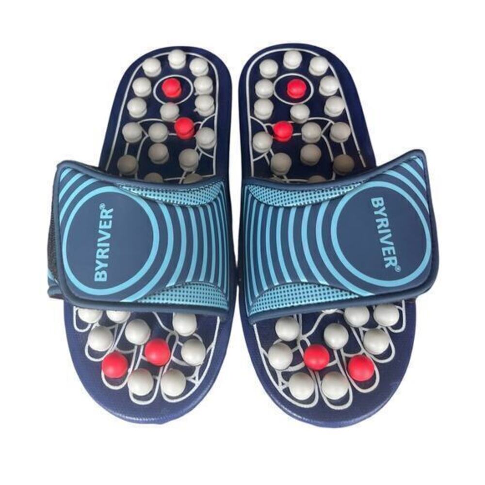 BYRIVER therapeutic acupressure massage slip on slides size M sz 8-9